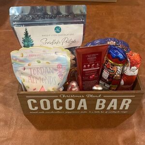 Target Christmas Holiday Cocoa Bar Crate Decor NWOT